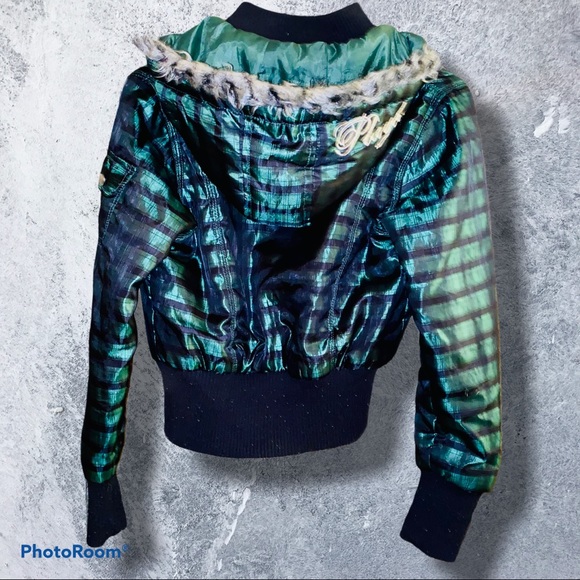 ❗️RARE❗️PLAYBOY💚BUNNY PUFFER JACKET COAT - Picture 10 of 16
